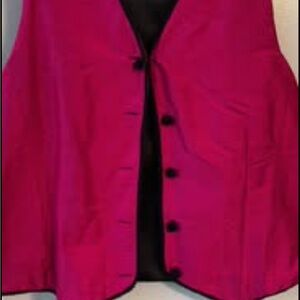 Women's Pink Button-Up Vest